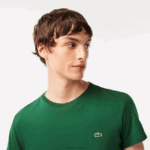 Lacoste חולצת טי של פימה כותנה עם צווארון צווארון DZ4D0D618 ירוק 132 גברים - Image 2