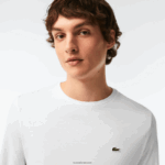 Lacoste חולצת טי של פימה כותנה עם צווארון צווארון DZ4D0D689 לבן 001 גברים - Image 2