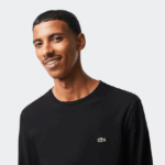 Lacoste חולצת טי של פימה כותנה עם צווארון צווארון DZ4D0D690 שחור 031 גברים - Image 2