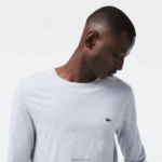 Lacoste חולצת טי של פימה כותנה עם צווארון צווארון DZ4D0D691 chine אפור cca גברים - Image 2