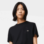 Lacoste חולצת טי של פימה כותנה עם צווארון צווארון DZ4D0D37 שחור 031 גברים - Image 2