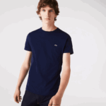 Lacoste חולצת טי של פימה כותנה עם צווארון צווארון DZ4D0D38 כחול כהה 166 גברים - Image 2
