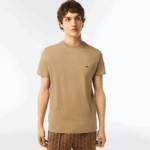 Lacoste חולצת טי של פימה כותנה עם צווארון צווארון DZ4D0D57 בז' cb8 גברים