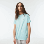 Lacoste חולצת טי של פימה כותנה עם צווארון צווארון DZ4D0D112 מנטה lgf גברים