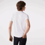 Lacoste חולצת טי של פימה כותנה עם צווארון צווארון DZ4D0D36 לבן 001 גברים - Image 3
