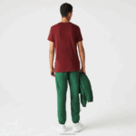Lacoste חולצת טי של פימה כותנה עם צווארון צווארון DZ4D0D818 בורדו zs1 גברים - Image 3