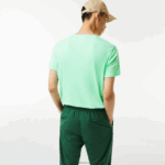 Lacoste חולצת טי של פימה כותנה עם צווארון צווארון DZ4D0D833 ירוק בהיר 0vz גברים - Image 3
