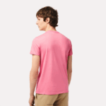Lacoste חולצת טי של פימה כותנה עם צווארון צווארון DZ4D0D54 ורוד 2r3 גברים - Image 3