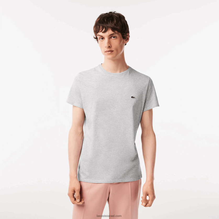 lacoste_d797d795d79cd7a6d7aa_d798d799_d7a9d79c_d7a4d799d79ed794_d79bd795d7aad7a0d794_d7a2d79d_d7a6d795d795d790d7a8d795d79f_d7.png Lacoste חולצת טי של פימה כותנה עם צווארון צווארון DZ4D0D619 chine אפור cca גברים - Image 1