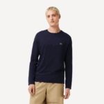 Lacoste חולצת טי של פימה כותנה עם צווארון צווארון DZ4D0D688 כחול כהה 166 גברים