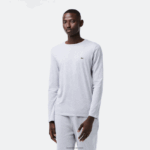 Lacoste חולצת טי של פימה כותנה עם צווארון צווארון DZ4D0D691 chine אפור cca גברים