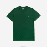 Lacoste חולצת טי של פימה כותנה עם צווארון צווארון DZ4D0D618 ירוק 132 גברים - Image 4