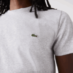 Lacoste חולצת טי של פימה כותנה עם צווארון צווארון DZ4D0D619 chine אפור cca גברים - Image 4