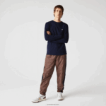 Lacoste חולצת טי של פימה כותנה עם צווארון צווארון DZ4D0D688 כחול כהה 166 גברים - Image 4