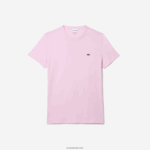 Lacoste חולצת טי של פימה כותנה עם צווארון צווארון DZ4D0D824 ורוד z4h גברים - Image 4