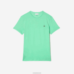 Lacoste חולצת טי של פימה כותנה עם צווארון צווארון DZ4D0D833 ירוק בהיר 0vz גברים - Image 4