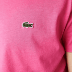 Lacoste חולצת טי של פימה כותנה עם צווארון צווארון DZ4D0D874 pqs ורוד גברים - Image 4