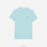 Lacoste חולצת טי של פימה כותנה עם צווארון צווארון DZ4D0D112 מנטה lgf גברים - Image 4