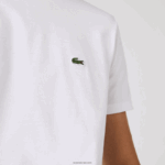 Lacoste חולצת טי של פימה כותנה עם צווארון צווארון DZ4D0D36 לבן 001 גברים - Image 5