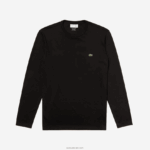 Lacoste חולצת טי של פימה כותנה עם צווארון צווארון DZ4D0D690 שחור 031 גברים - Image 5