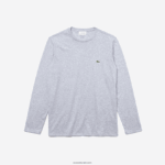 Lacoste חולצת טי של פימה כותנה עם צווארון צווארון DZ4D0D691 chine אפור cca גברים - Image 5