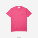 Lacoste חולצת טי של פימה כותנה עם צווארון צווארון DZ4D0D874 pqs ורוד גברים - Image 5