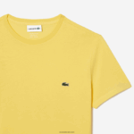 Lacoste חולצת טי של פימה כותנה עם צווארון צווארון DZ4D0D55 צהוב 107 גברים - Image 5