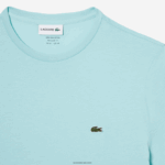 Lacoste חולצת טי של פימה כותנה עם צווארון צווארון DZ4D0D112 מנטה lgf גברים - Image 5