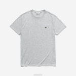 Lacoste חולצת טי של פימה כותנה עם צווארון צווארון DZ4D0D619 chine אפור cca גברים - Image 5