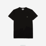 Lacoste חולצת טי של פימה כותנה עם צווארון צווארון DZ4D0D37 שחור 031 גברים - Image 6