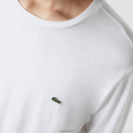 Lacoste חולצת טי של פימה כותנה עם צווארון צווארון DZ4D0D689 לבן 001 גברים - Image 6