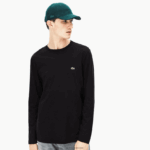 Lacoste חולצת טי של פימה כותנה עם צווארון צווארון DZ4D0D690 שחור 031 גברים - Image 6