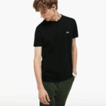 Lacoste חולצת טי של פימה כותנה עם צווארון צווארון DZ4D0D37 שחור 031 גברים - Image 7