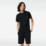 Lacoste חולצת טי של פימה כותנה עם צווארון צווארון DZ4D0D37 שחור 031 גברים