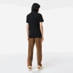 Lacoste חולצת טי של פימה כותנה עם צווארון V DZ4D0D41 שחור 031 גברים - Image 3