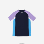 Lacoste חולצת טניס ספורט בלוק צבעוני DZ4D0D3153 כחול כהה סגול לבן כחול 5xj ילדים - Image 4