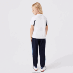 Lacoste חולצת טניס ספורט בלוק צבעוני DZ4D0D3154 לבן נייבי כחול לבן y2u ילדים - Image 3