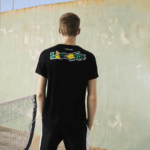 Lacoste חולצת טניס ספורטיבית בהדפס תנין DZ4D0D682 שחור 031 גברים - Image 3