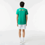 Lacoste חולצת טניס ספורטיבית בהדפס תנין DZ4D0D683 ירוק hd2 גברים - Image 3