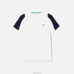 Lacoste חולצת טניס ספורטיבית בהדפס תנין DZ4D0D588 לבן ירוק כחול כהה yh9 גברים - Image 4