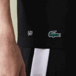 Lacoste חולצת טניס ספורטיבית בהדפס תנין DZ4D0D682 שחור 031 גברים - Image 4