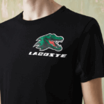 Lacoste חולצת טניס ספורטיבית בהדפס תנין DZ4D0D682 שחור 031 גברים - Image 7