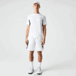Lacoste חולצת טניס ספורטיבית בצבע בלוק אולטרה יבש DZ4D0D583 לבן נייבי כחול לבן y2u גברים - Image 2