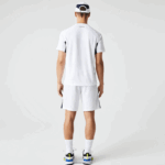 Lacoste חולצת טניס ספורטיבית בצבע בלוק אולטרה יבש DZ4D0D583 לבן נייבי כחול לבן y2u גברים - Image 3