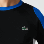 Lacoste חולצת טניס ספורטיבית DZ4D0D753 שחור כחול לבן zfz גברים - Image 4