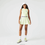 Lacoste חולצת טניס צמודה ספורטיבית DZ4D0D2560 צהוב 6gd נשים - Image 2