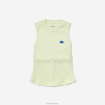 Lacoste חולצת טניס צמודה ספורטיבית DZ4D0D2560 צהוב 6gd נשים - Image 4