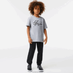 Lacoste חולצת טריקו אוברסייז בסגנון ימי DZ4D0D3143 chine אפור cca ילדים - Image 2