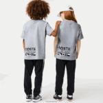 Lacoste חולצת טריקו אוברסייז בסגנון ימי DZ4D0D3143 chine אפור cca ילדים - Image 3