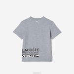Lacoste חולצת טריקו אוברסייז בסגנון ימי DZ4D0D3143 chine אפור cca ילדים - Image 6